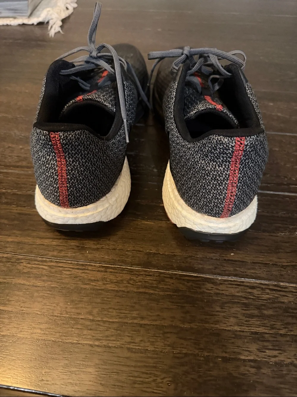 Adidas Boost Endless Energy Performance Athletic Shoes - Black with Red Accent